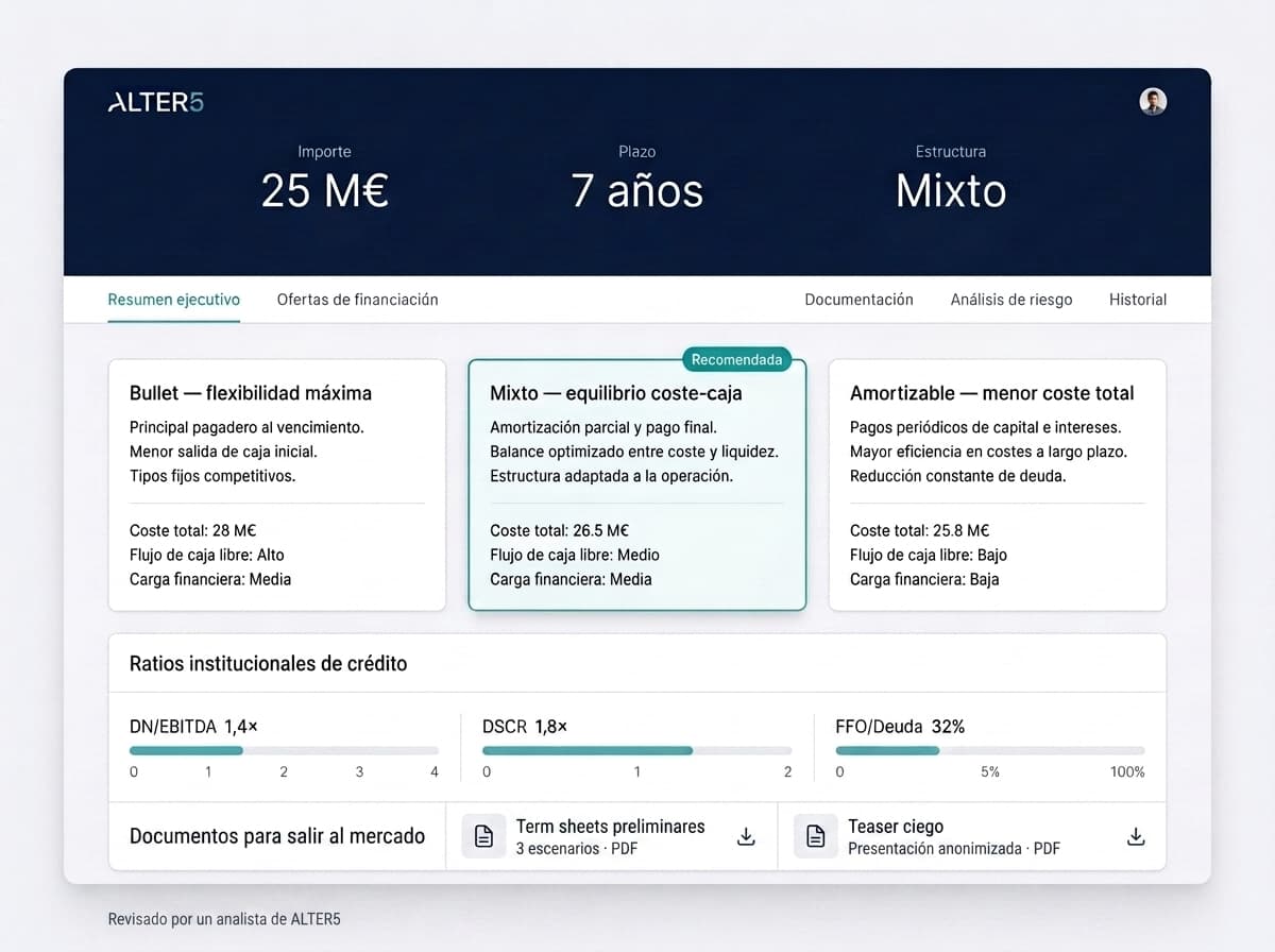 Alex — report with financing scenarios
